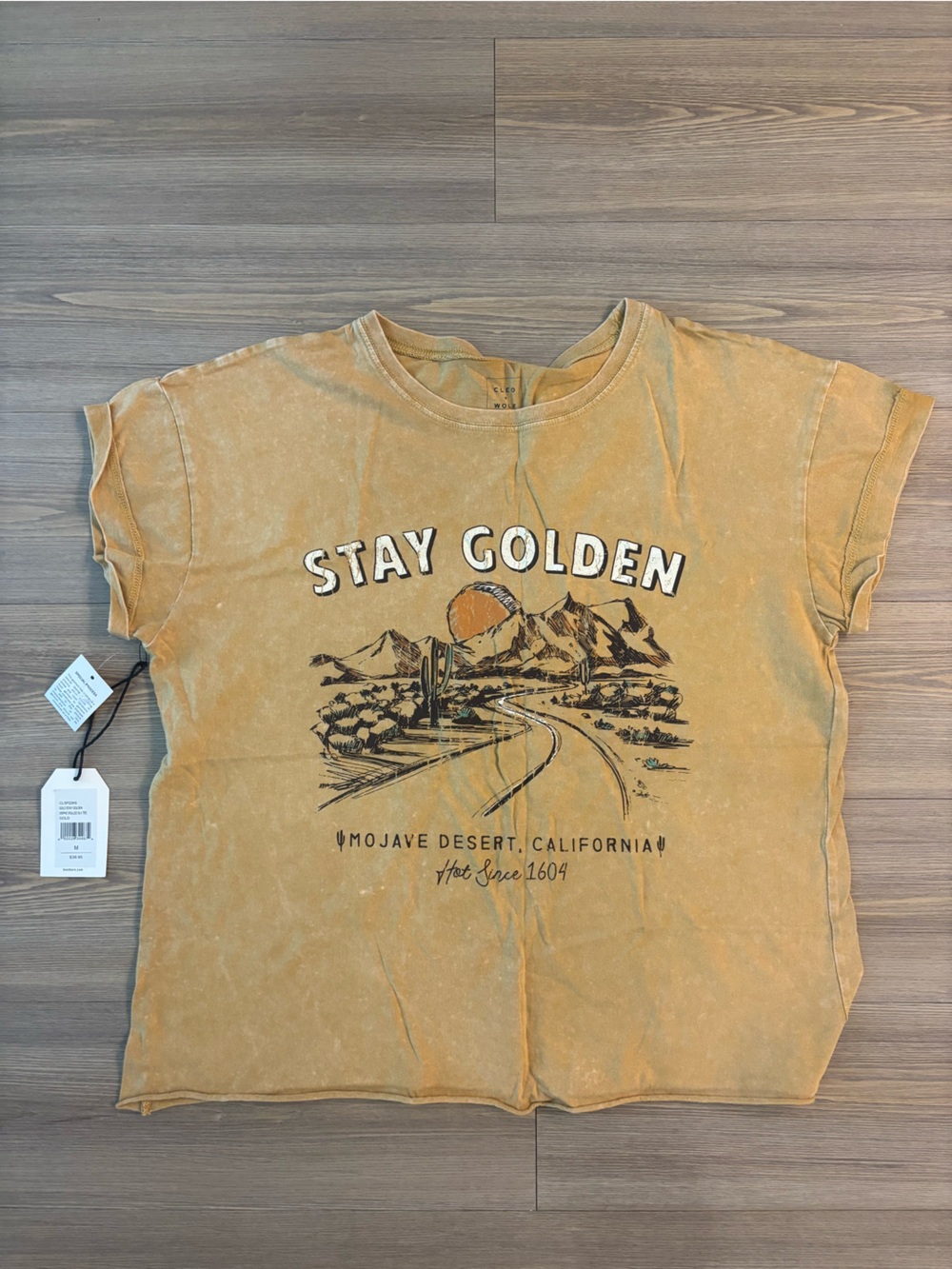 Stay Golden Graphic Tee - Mustard Yellow